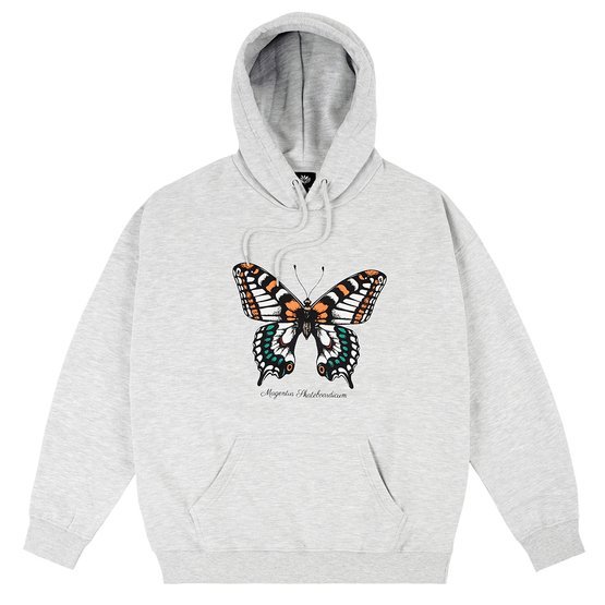 magenta butterfly hoodie ash