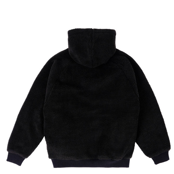 magenta kangoo sherpa hoodie - black