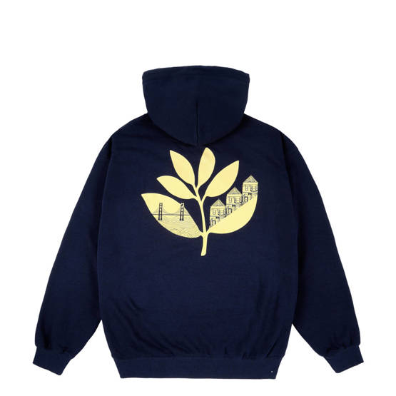 magenta sf plant hoodie navy