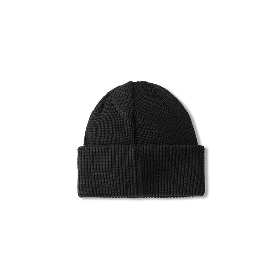 polar Double Fold Merino Beanie - black