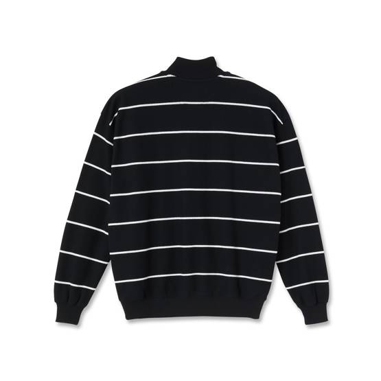 polar Stripe Zip Neck sweatshirt black