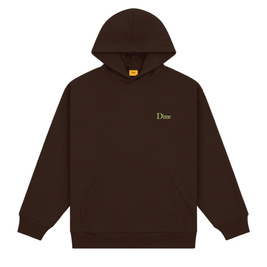  Dime classic small logo hoodie deep brown