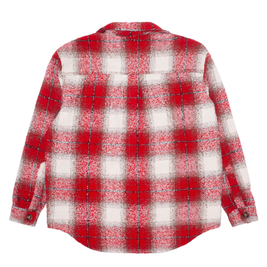 Fucking Awesome Heavy Flannel Overshirt (White/Red)