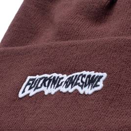 Fucking Awesome - Little Stamp Cuff  Beanie brown