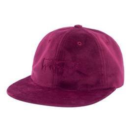 Fucking Awesome Outline Drip Unstructured Velvet Strapback Hat Maroo