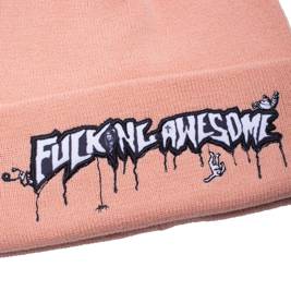 Fucking Awesome - Virgin Stamp Cuff  Beanie Pink