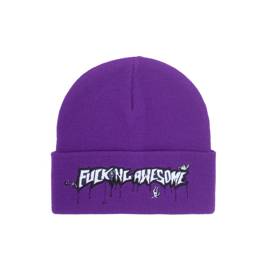 Fucking Awesome - Virgin Stamp Cuff  Beanie Purple