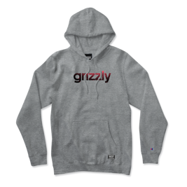 Grizzly Champion Lowercase Fadeaway Hoodie Heather Grey