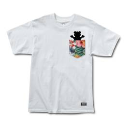 Grizzly pocket tee white