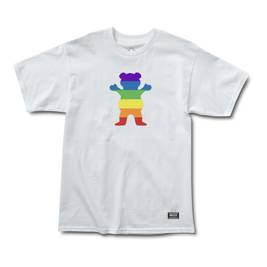 Grizzly pride bear tee white