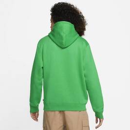 Nike Sb Icon Pullover Skate Hoodie Lucky Green/total Orange