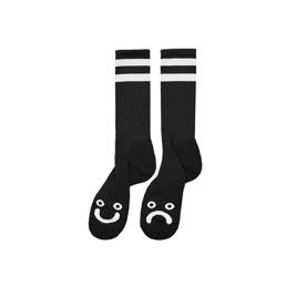 Polar Happy Sad Socks LONG - black