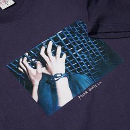 Polar Skate Co. Tee | Caged Hands (Dark  Violet)