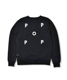Pop Logo Crewneck Sweat Black/White