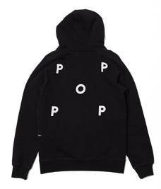 Pop Logo Hooded Sweat Black