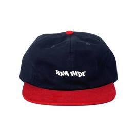 RAW HIDE 6 PANEL CAP / NAVY/RED