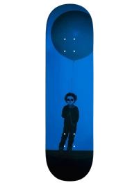 Violet Boy with balloon deck blue