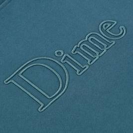 dime classic outline crewneck real teal