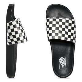 flip flops slide-on (checkerboard) white