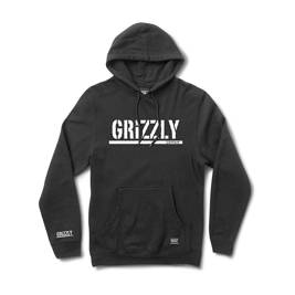 grizzly og stamp hoodie black