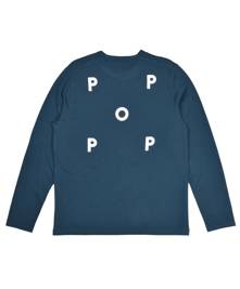 longsleeve POP TRADING COMPANY logo longsleeve t-shirt - dark teal