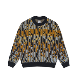 polar paul knit sweater black/yellow