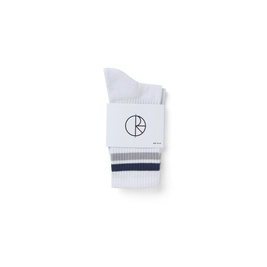 polar stripe socks white/navy/grey