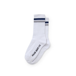 polar stripe socks white/navy/grey