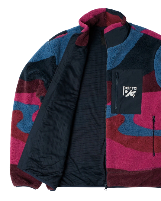 by Parra Full ftp booster polar fleece jacket red