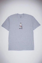 Fucking Awesome Bike Girl Short Sleeve Tee (Heather Grey)