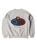 Bluza by Parra Legs logo crew neck sweatshirt (Grey)