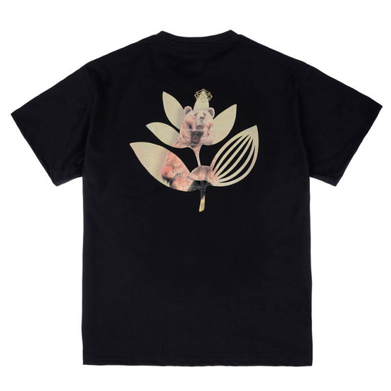 koszulka magenta bear plant tee black