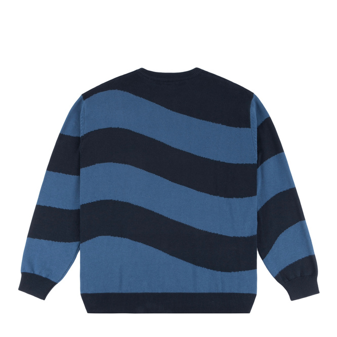 Sweter Wave Striped Light Knit navy
