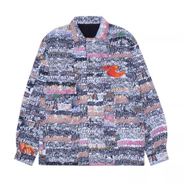 kurtka Fucking Awesome  Reversible Chore Jacket - Sticker Stamp All-Over Print