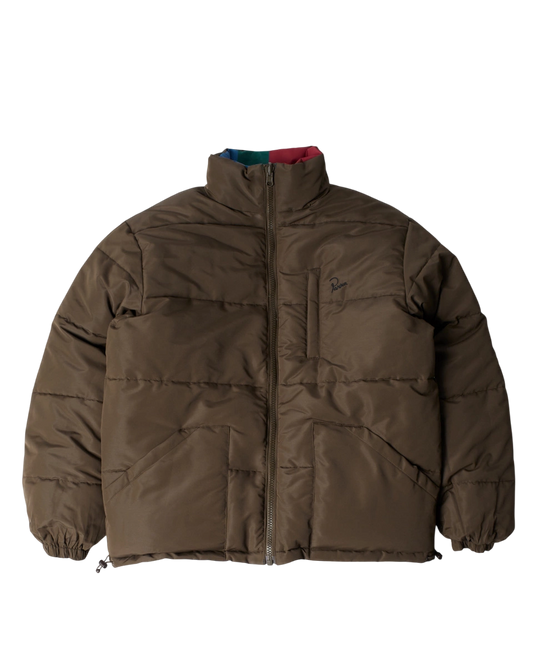 kurtka by Parra Protect The Sun Reversible Puffer Jacket (Brown)