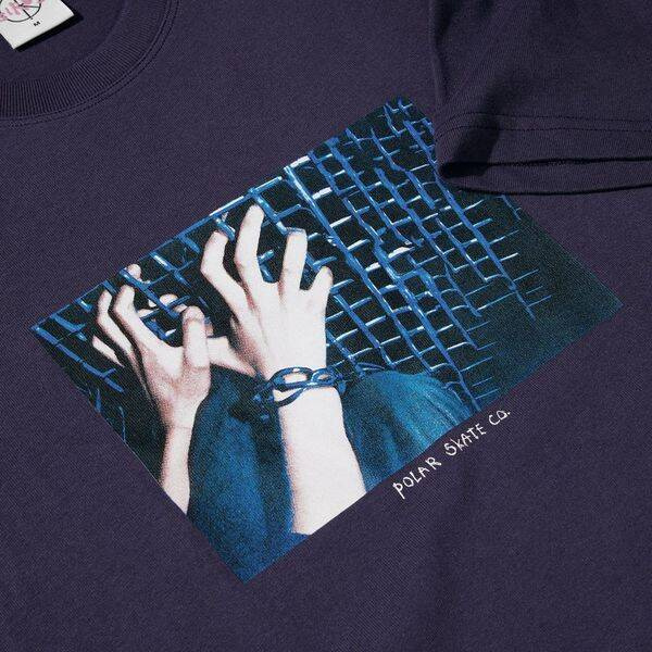koszulka Polar Skate Co. Tee | Caged Hands (Dark Violet)
