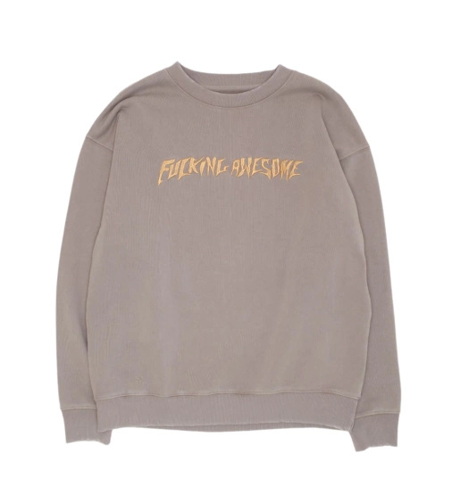 Fucking Awesome Distressed Stamp Crew (Brown)
