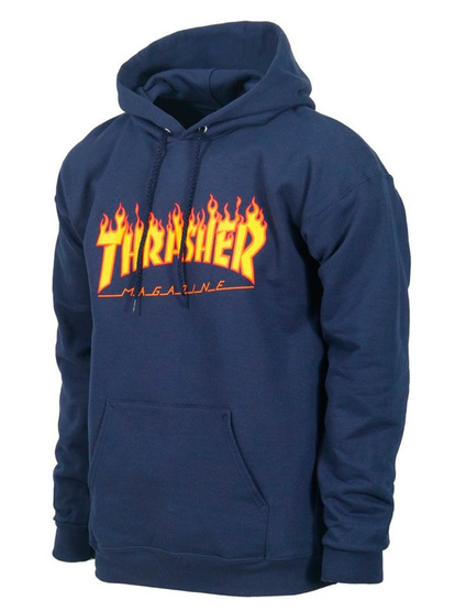 bluza thrasher hood flame navy