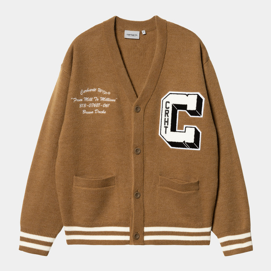 Carhartt WIP Brown Ducks Cardigan (Brown)