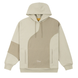 Dime Ribbed Panel Hoodie Cream