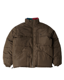 kurtka by Parra Protect The Sun Reversible Puffer Jacket (Brown)
