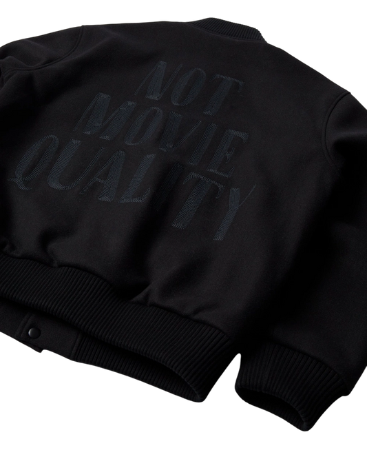 kurtka by Parra Not movie quality varsity jacket black