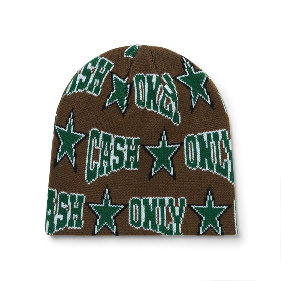 Cash Only Stars Skully Beanie (Brown)
