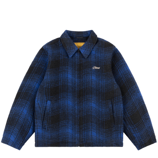 Dime Wave plaid jacket blue