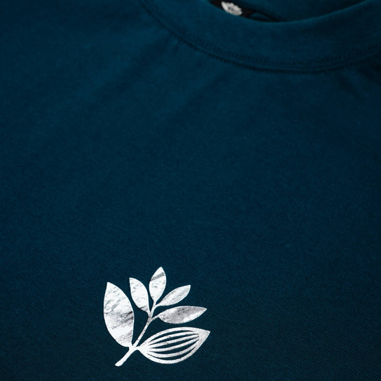 Magenta Marble tee petrol blue
