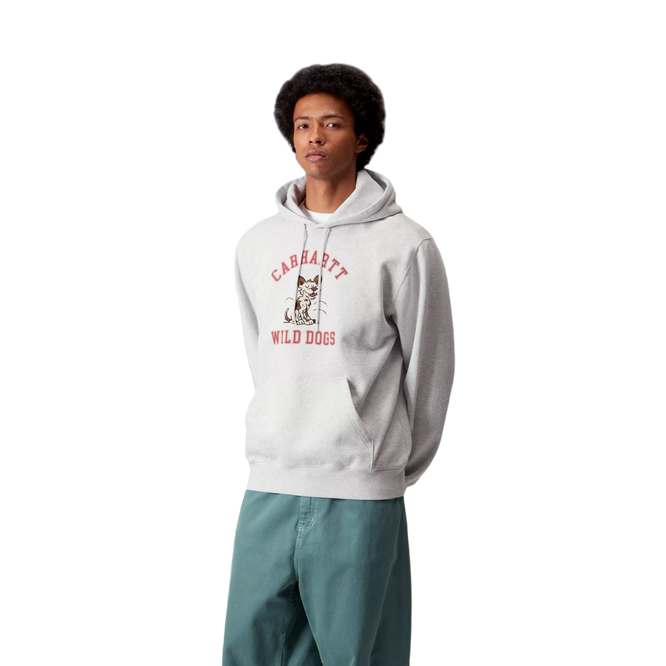 Carhartt WIP Hooded Wild Dog Sweat (Grey Heather)