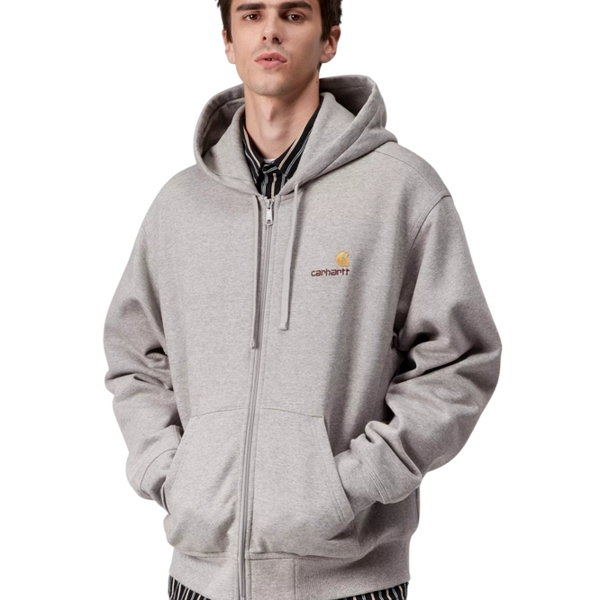 bluza Carhartt WIP Hooded American Script Jacket (Grey Heather)