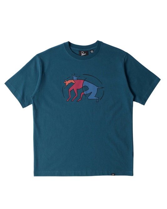 Koszulka By Parra The zoomies t-shirt mallard green
