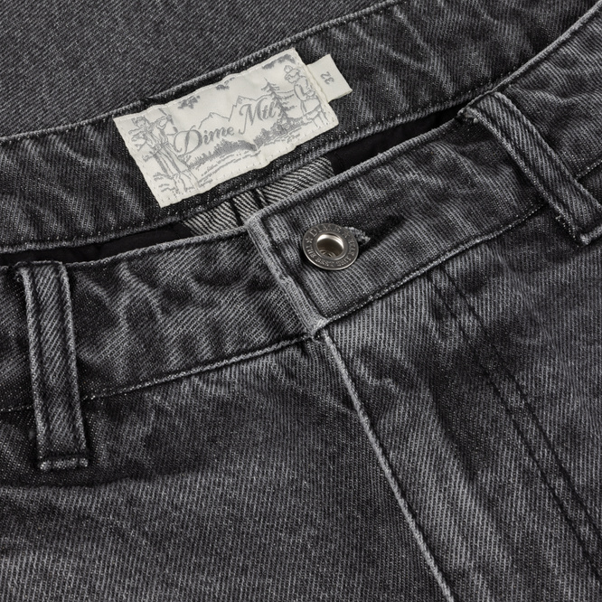 Szorty Dime Pleated Denim Shorts faded black
