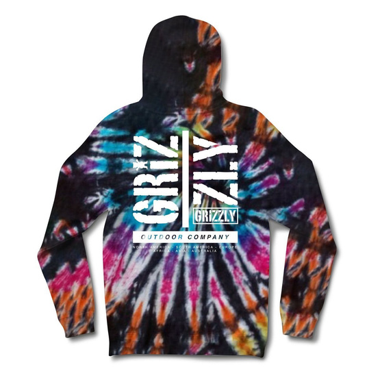 bluza grizzly family ties hoody tie dye